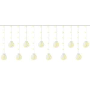 Fényfüggöny 108LED warm white curtain lights, hanging in a row - Christmas