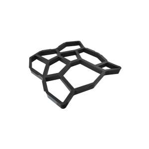 Matrită din plastic negru pentru realizarea pavajului din beton, 49x49 cm, formă neregulată - Gardlov