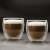Set of 2 double-walled glass cappuccino cups, 250 ml each, perfect for hot and cold drinks