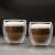 Set of 2 double-walled glass cappuccino cups, 250 ml each, perfect for hot and cold drinks