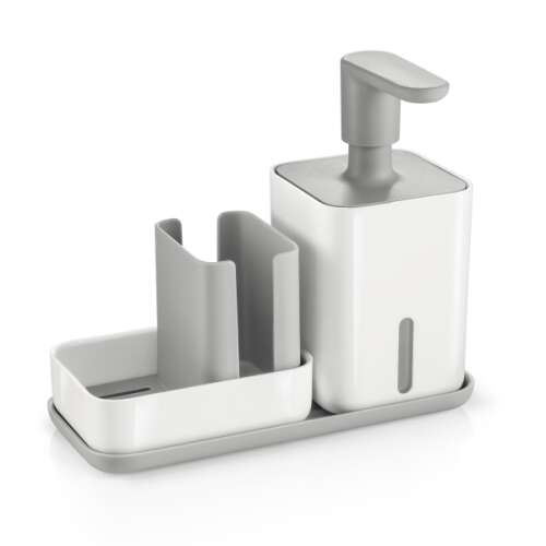 PURO Dishwashing Set with Soap Dispenser, Sponge Holder and Drain Tray