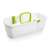 ProfiMATE Cleaning Caddy, white with green handle, organizer for cleaning supplies