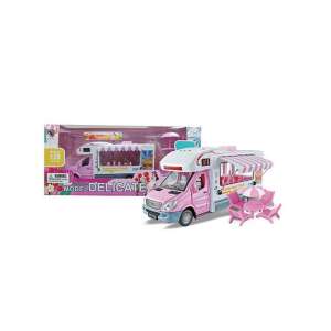 Hátrahúzós Pink Food Truck kisautó funkcióval 1/28 85110316 