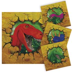 Dinos Party Servietten - 16 Stk. - 25x25cm 85110375 - Servietten