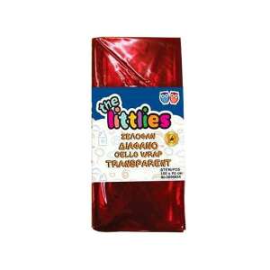 The Littlies Ambalaj din celofan, Roșu, Transparent, 100 x 70 cm - Ambalaje cadouri