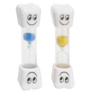 2 pachete de clepsidre în formă de dinte de 2 minute, nisip albastru și galben, cronometru pentru copii - OEM Clepsidre