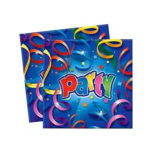 Party Servietten mit Konfetti und Bändern, 20er Pack - Servietten