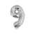 Silver number 9 balloon, 42 cm, for birthday party decorations