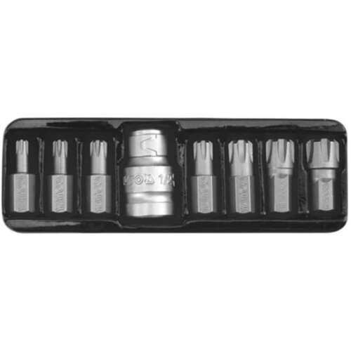 YATO Sada 8 bitov pre skrutky Ribe M5-M14, dĺžka 30 mm, pohon 1/2 palca