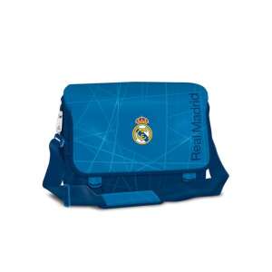Geantă de umăr Real Madrid, albastră cu logo alb - Ars Una