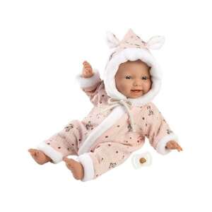 Llorens: Lány csecsemő 31cm-es baba rózsaszín kapucnis ruhában 60389583 LLorens Babák