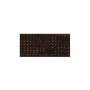 PRC orange Buchstaben auf schwarzem Hintergrund Ungarischer Tastaturaufkleber - Prc