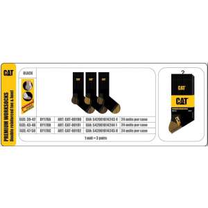 Premium Munkazokni-Dy178B Caterpillar unisex zokni fekete 43-46-os méretű 84895375 Férfi zokni