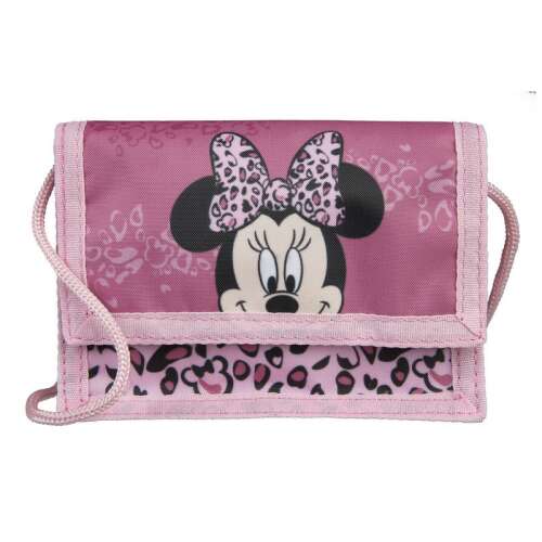 Розово портмоне Minnie Mouse с каишка, детско портмоне, малка чанта