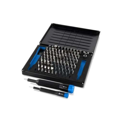 iFixit Manta Driver Kit 112 bites csavarhúzó készlet, 112 különböző bittel és két csavarhúzóval, fekete műanyag tokban