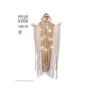 LEUCHTENDER SENSEMANN MIT LEUCHTENDEN ROTEN LED AUGEN 170 cm - mit TRY ME Funktion 85169013 - Decorațiuni de Halloween