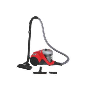 Hoover HP310HM 011 piros-szürke porzsák nélküli porszívó tartozékokkal, 3/4-es nézet - Hoover