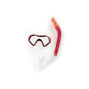 Tauchmaske und Schnorchel Set, rot, Tengeri - Tauchen