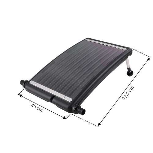 Leziter LSZP-6500 Solar-Poolheizung, 6500 l/h, schwarz, mit verstellbaren Beinen, 72,5 x 46 cm