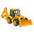 Excavator galben de jucărie Bruder JCB 4CX, vedere frontală