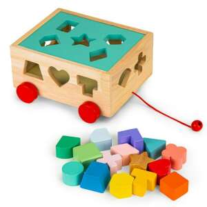 Wooden Shape Sorter Toy with Colorful Blocks - Shape Sorting Toy