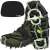 Trizand crampons for shoes, size M, black and silver, 12 spikes per crampon, with carrying case