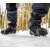Trizand crampons on boots in snow