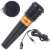 Ilike CE wired dynamic karaoke microphone with cable, black