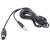 Black wired microphone cable