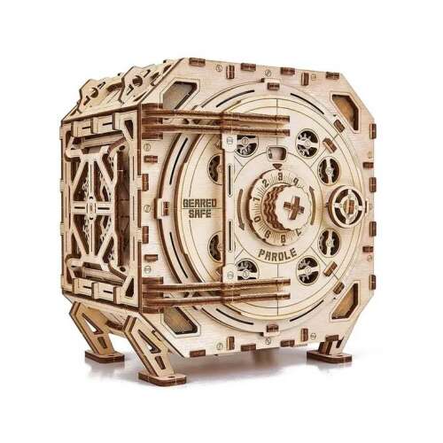 Mechaniczne puzzle 3D, Sejf na biżuterię, WT, Drewno, 259 elementów