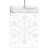 Snowflake shaped 3D Christmas window light.
