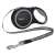 Purlov retractable dog leash, black with grey accents, 8 meter long, for dogs up to 50 kg