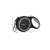 Purlov retractable dog leash, black with grey accents, 8 meter long, for dogs up to 50 kg, dimensions