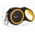 Purlov retractable dog leash, black and yellow, 8 meters long, for dogs up to 50 kg