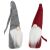Two standing Christmas gnomes, grey and red, festive decoration