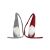 Set of two Christmas gnomes, grey and red, long flexible hats