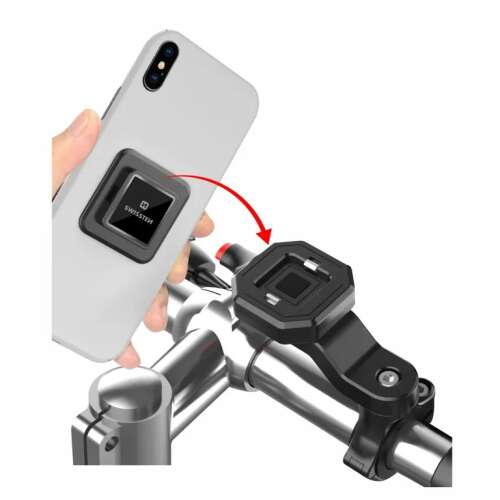 Swissten - Suport pentru telefon pentru biciclete cu eliberare rapidă Easy Lock
