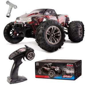 Spirit 1:16 scale 4WD RC Monster Truck with 2.4GHz remote control, red and black, 52km/h speed, brushless motor - Remote control vehicle