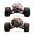 Front and rear view of 2WD Spirit RC Monster Truck on white background