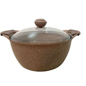 OMS-Granite 10 piece cookware set, brown, 2.8L pot with lid - Nonbrand Crockery