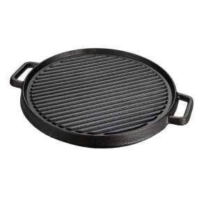 Vaggan cast iron grill pan, 30 cm, black - Enger