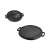 Vaggan cast iron grill pan, 30 cm, black, 2 in 1, with flat side