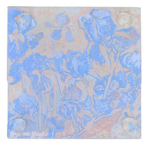 Van Gogh Íriszek üveg poháralátét, 10,5x10,5 cm - Poháralátét