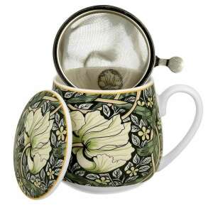 William Morris fémszűrős porcelán bögre tetővel 430 ml - díszdobozban - Pimpernel 60449217 