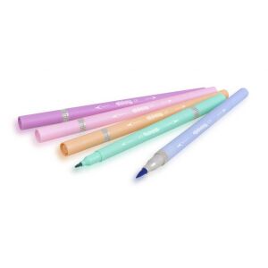 Colorino Pastelowe Markery Dwustronne, Końcówka Pędzelkowa i Cienka, Różne Kolory - Filctoll