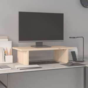 Fa Monitorállvány - Tömör Fenyő - 50x27x15 cm 60524652