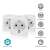 Nedis SmartLife Smart Plug mit Stromüberwachung, 3er Pack, weiß, Funktionen: Wi-Fi, App-Steuerung, Sprachsteuerung, Zeitplan & Timer, Energieüberwachung