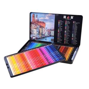 H&B Watercolor Pencils in Metal Case 72 pcs 60529725 - Writing Tool Set