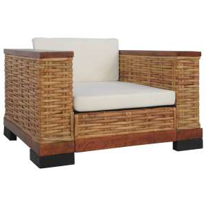 Rattan Fotel - Barna - Párnákkal - 94x78x66cm
