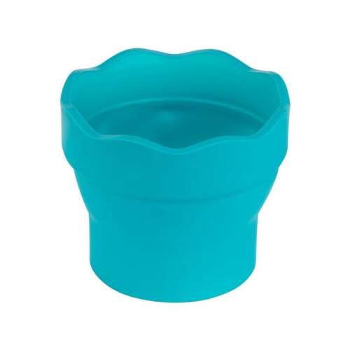 Faber-Castell Clic & Go Wasserbecher, türkis, faltbar, Pinselhalter